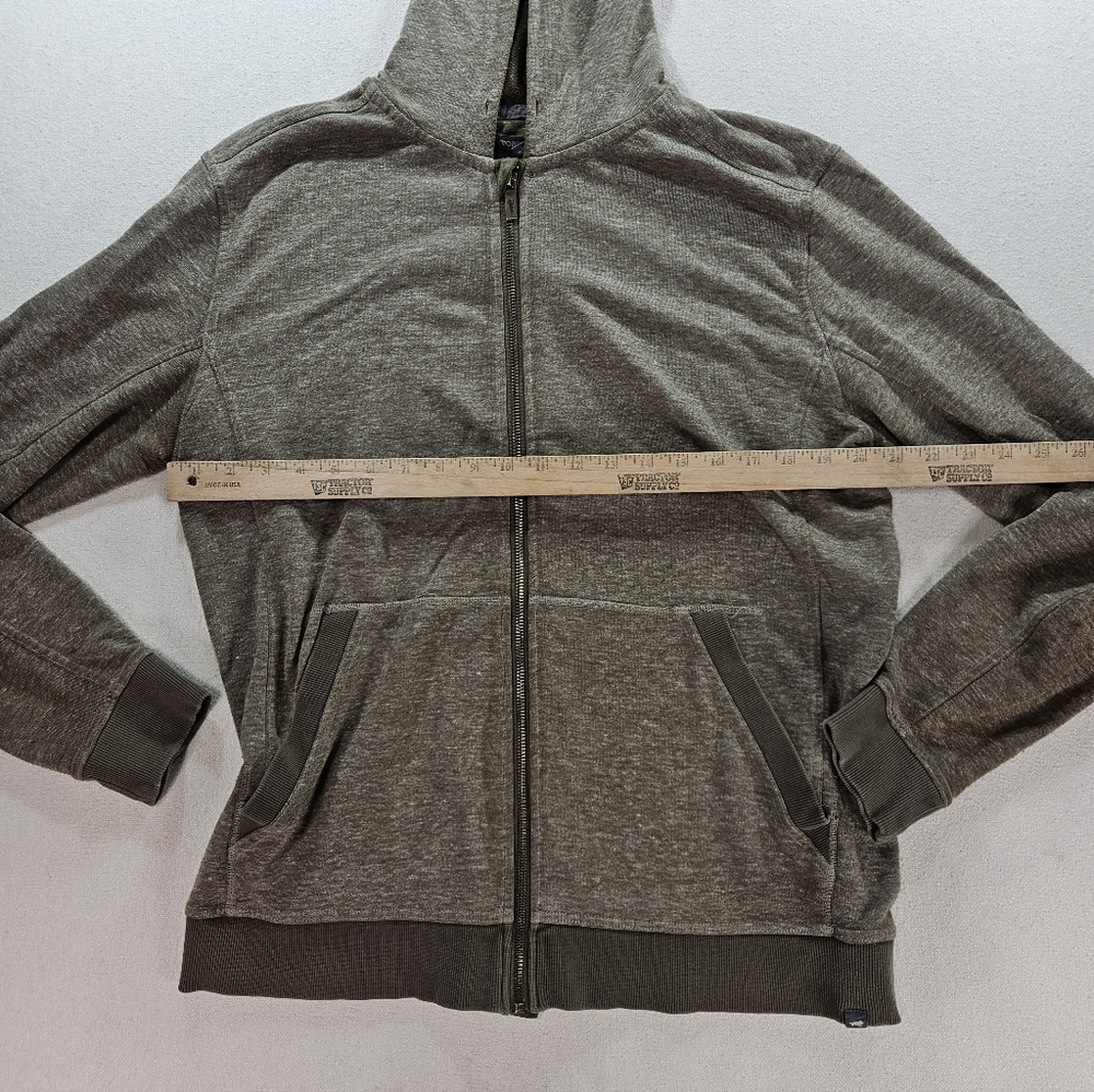 Toad & Co Hemp Blend Zip Hoodie Large Green - Picture 3 of 7